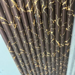 Pvc Panel Brown with gold pattern